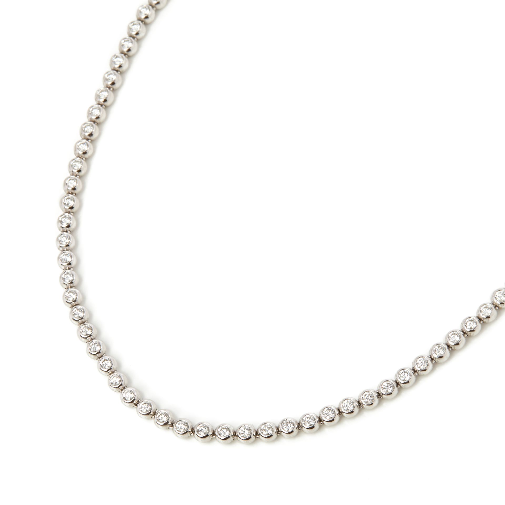 18k White Gold Beaded 4.50ct Diamond Necklace