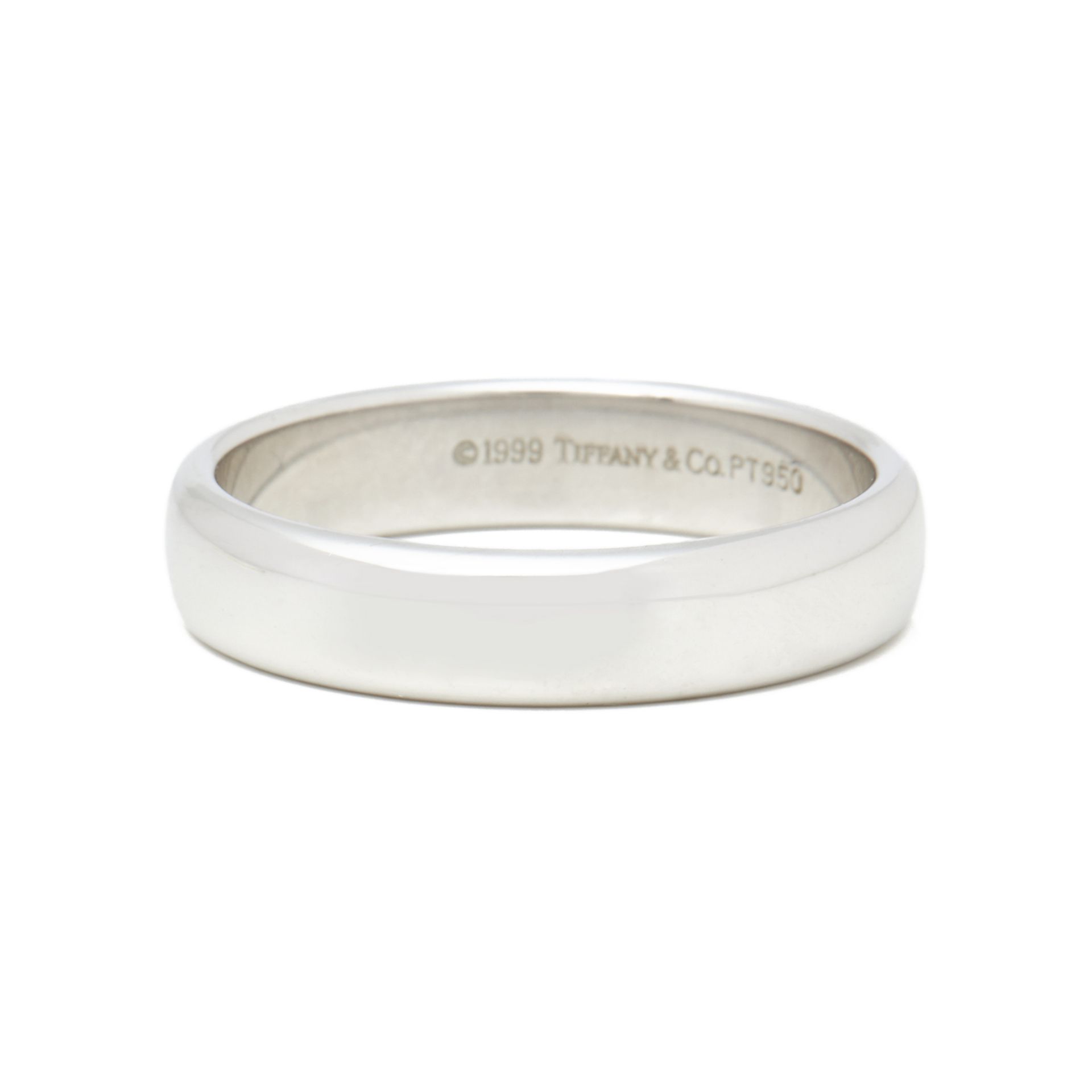 Tiffany & Co. Platinum 4.5mm Lucida Wedding Band - Image 4 of 5