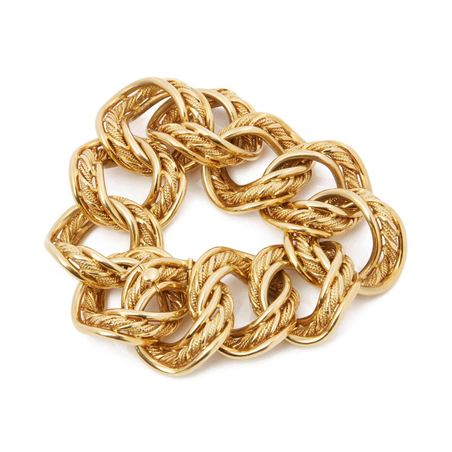 Kutchinsky 18k Yellow Gold 1960's Heavy Link Vintage Bracelet - Image 3 of 8