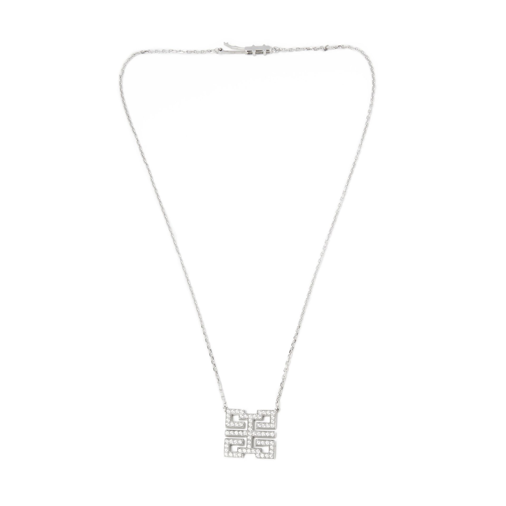 Cartier 18k White Gold Diamond Le Baiser Du Dragon Pendant Necklace - Image 6 of 8