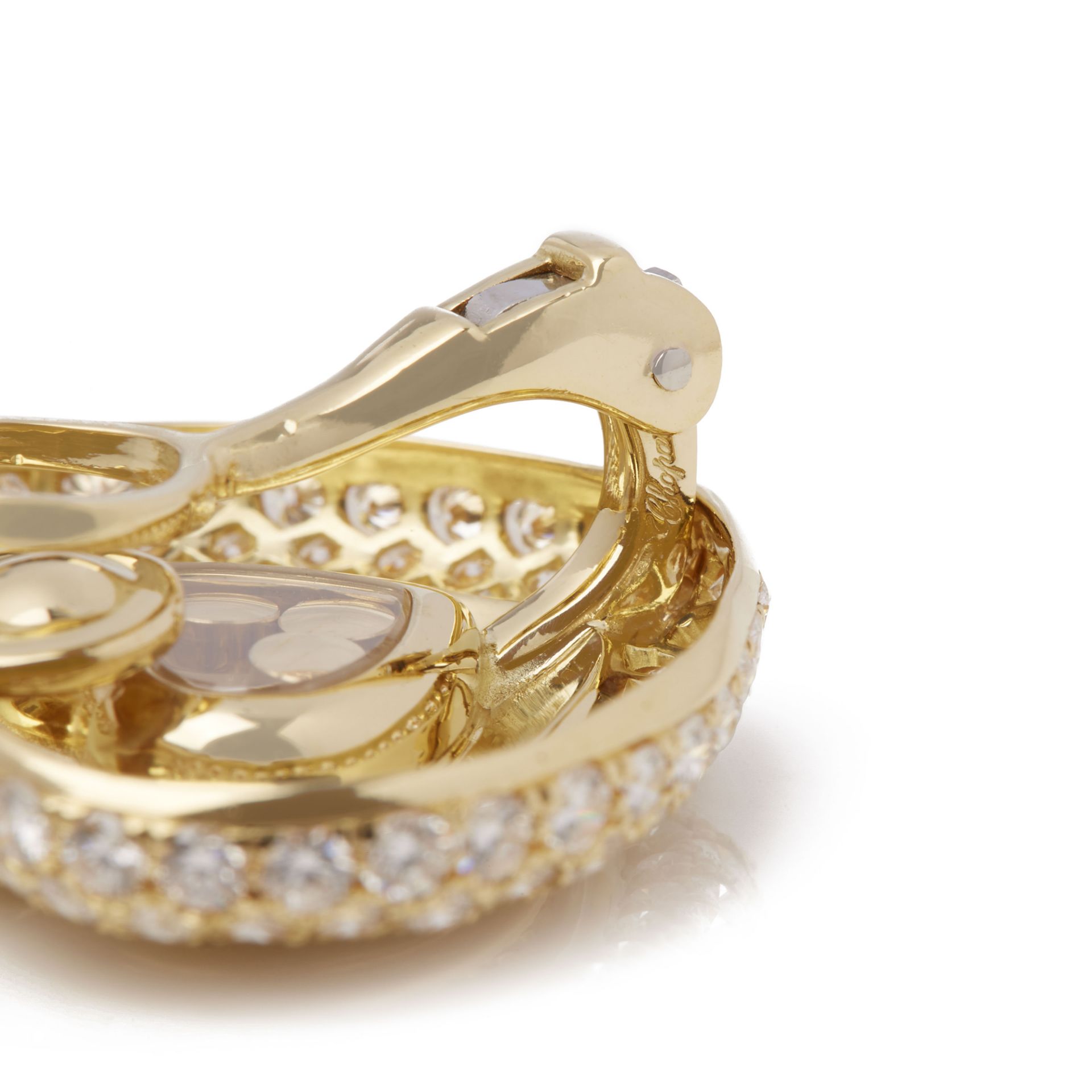 Chopard18k Yellow Gold Happy Diamonds Earrings - Image 4 of 6