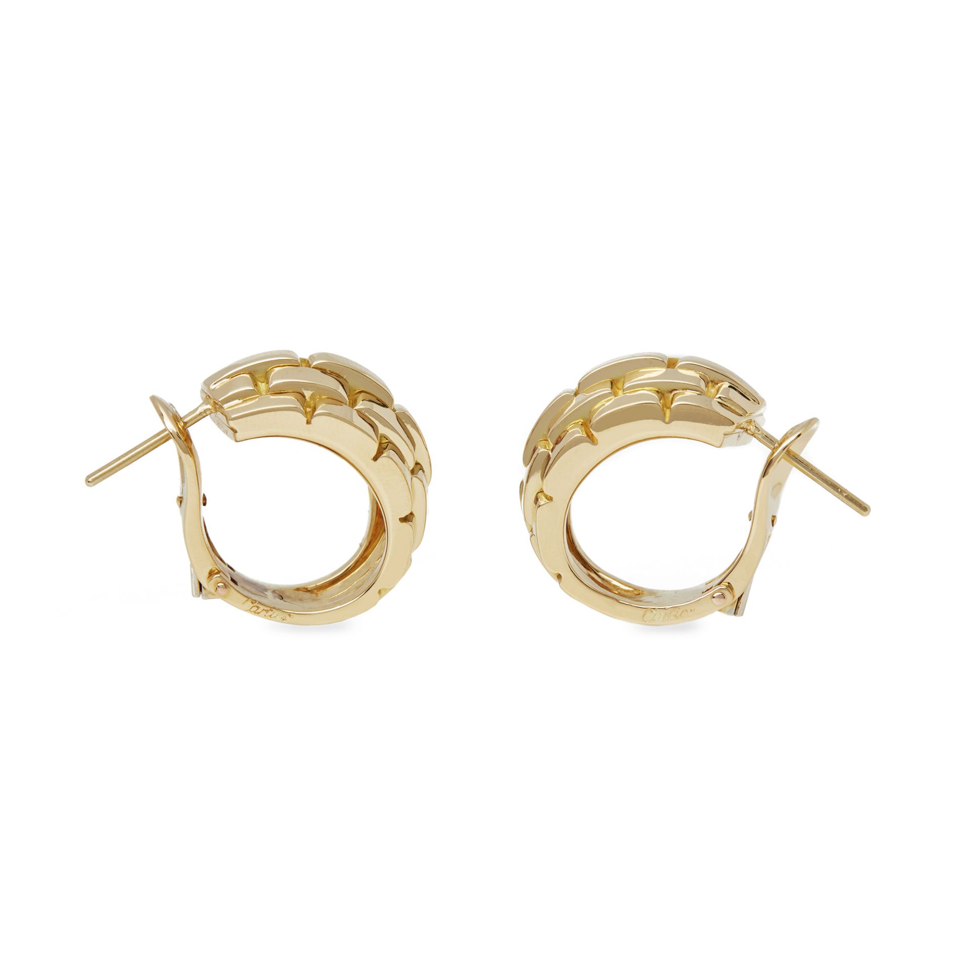 Cartier 18k Yellow Gold Maillon Panthère Earrings - Image 9 of 10