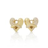 Boodles 18k Yellow Gold Diamond Hug Earrings