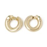 Cartier 18k Yellow Gold Emerald Panthère Earrings