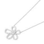 Van Cleef & Arpels 18k White Gold Diamond Flowerlace Necklace