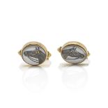 14k Yellow Gold Equestrian Cufflinks