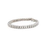 18k White Gold 5.50ct Round Brilliant Cut Diamond Bracelet