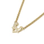 Boodles 18k Yellow Gold Diamond Hug Necklace