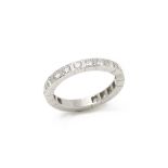 Cartier 18k White Gold Diamond Lanieres Ring