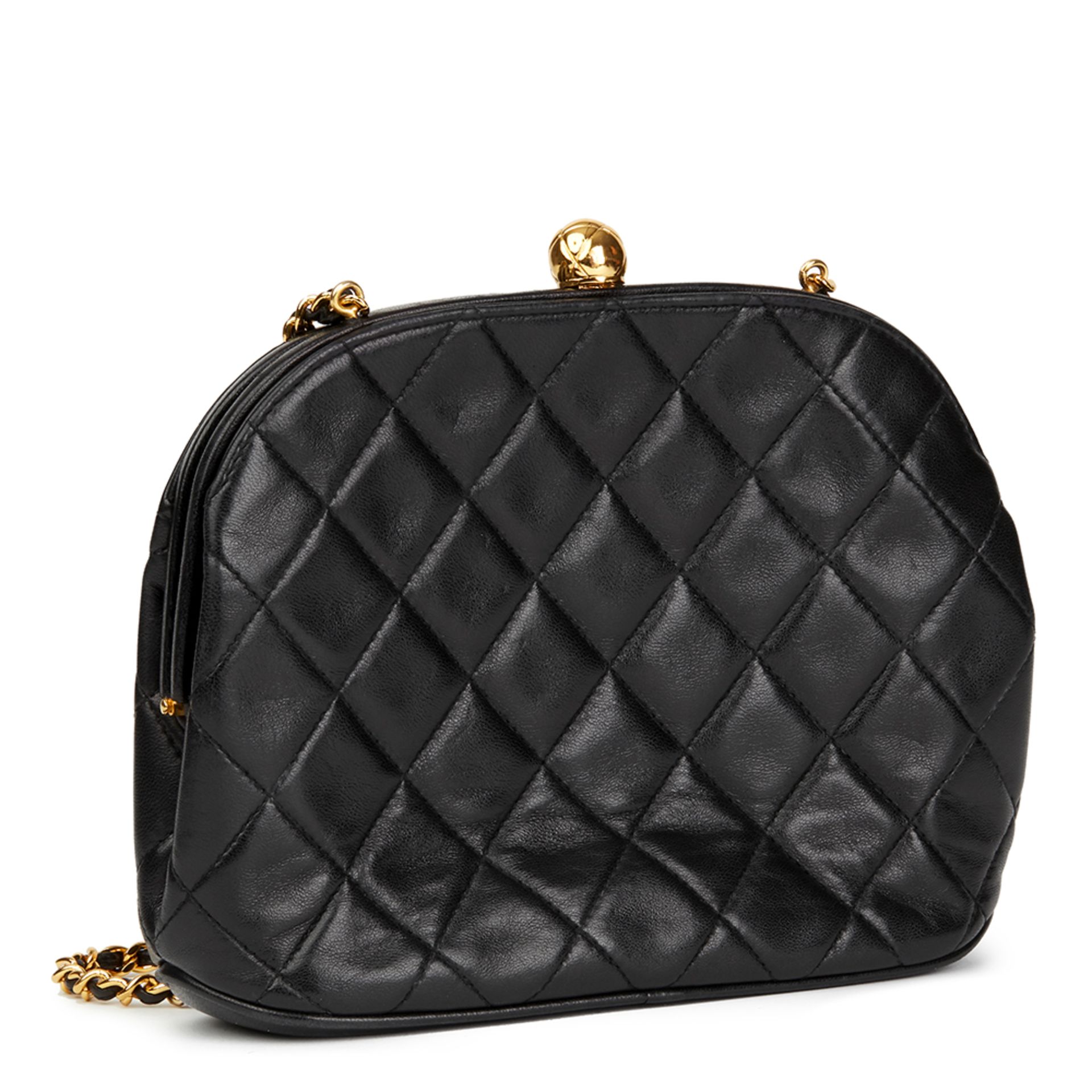 Chanel Black Quilted Lambskin Vintage Timeless Frame Bag - Image 8 of 9