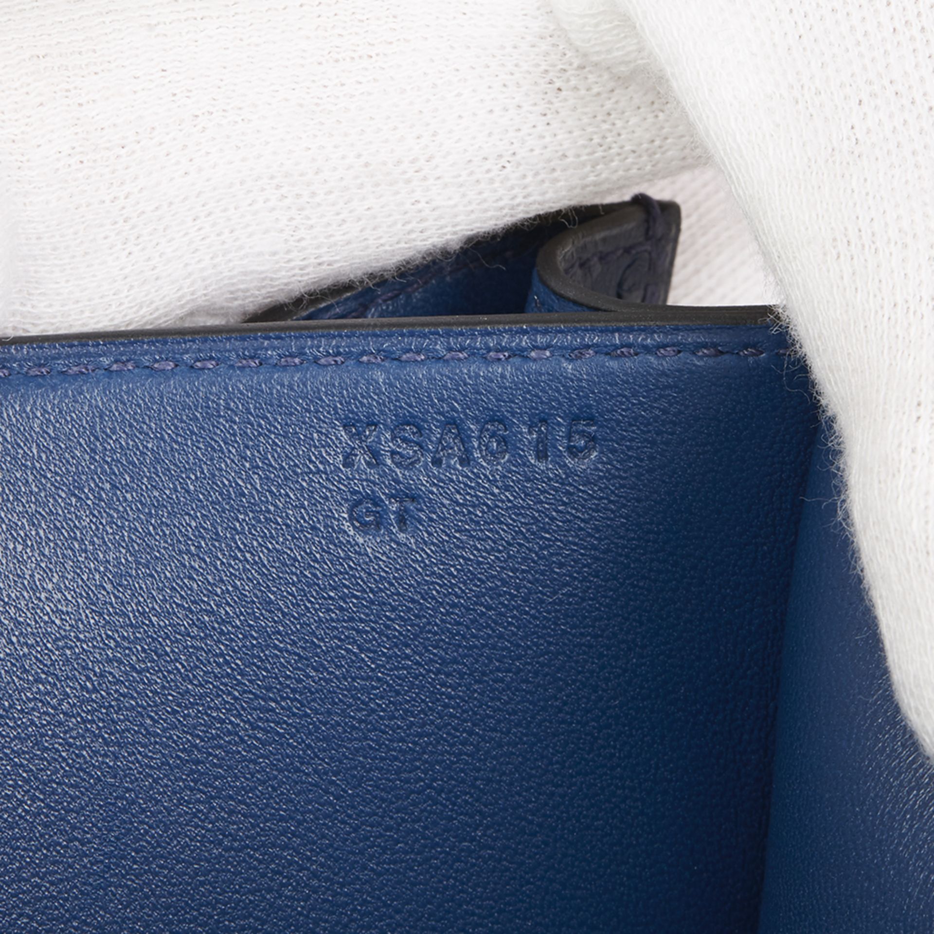 Hermés Bleu de Malte Ostrich Leather Special Order Constance 24 - Image 4 of 11