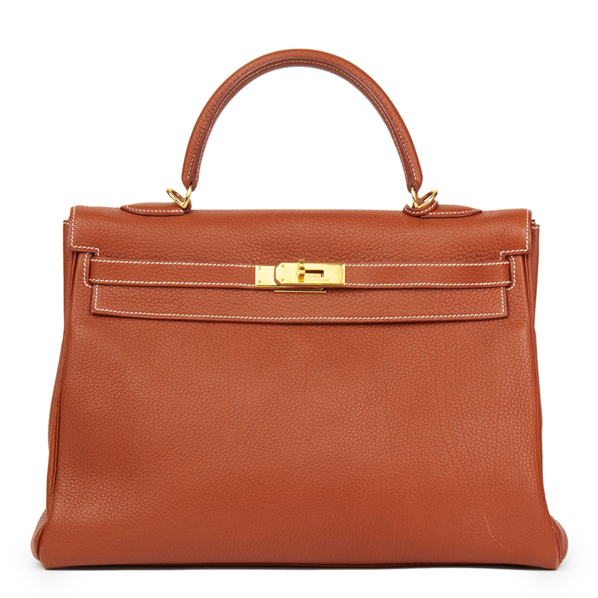 Hermés Brique Togo Leather Kelly 32cm Retourne