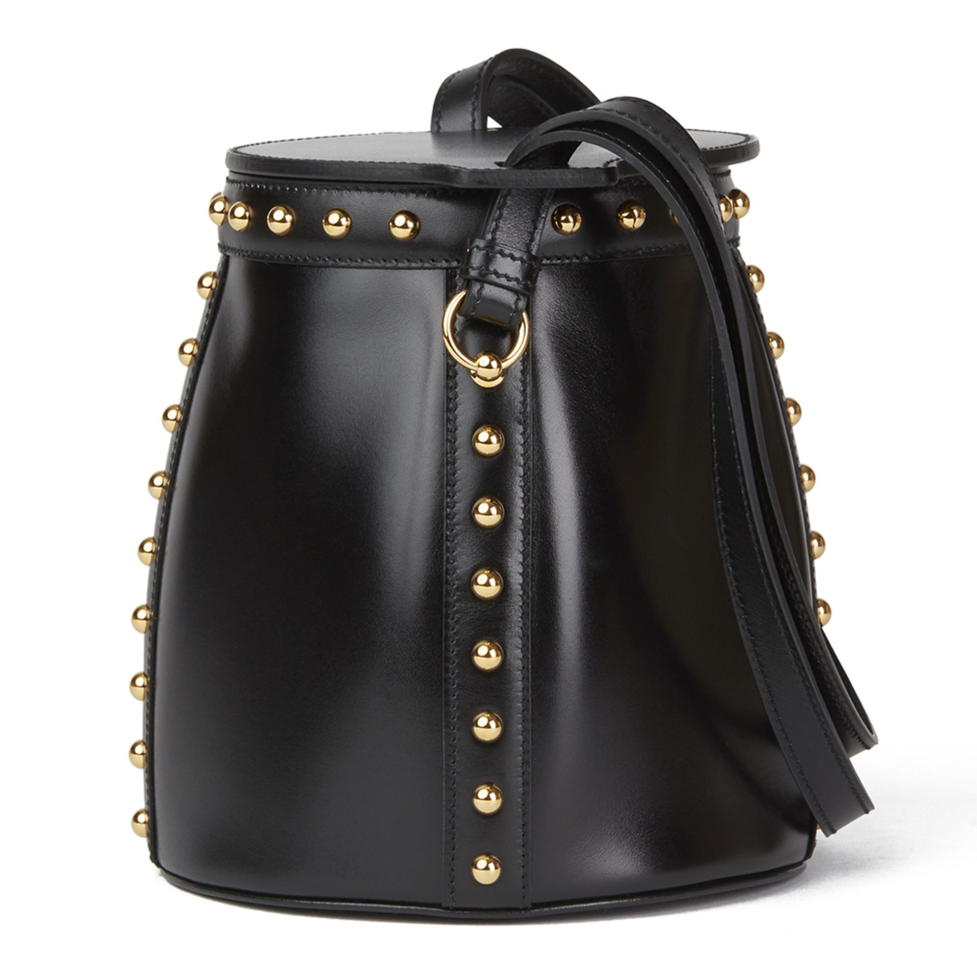 Black Box Calf Leather Clouté Farming Bucket Bag - Image 11 of 11