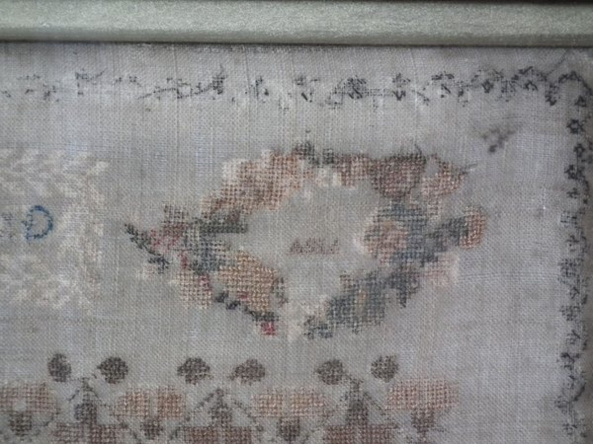 Antique Map Sampler, 1848, by Sarah Wilson - Image 9 of 9