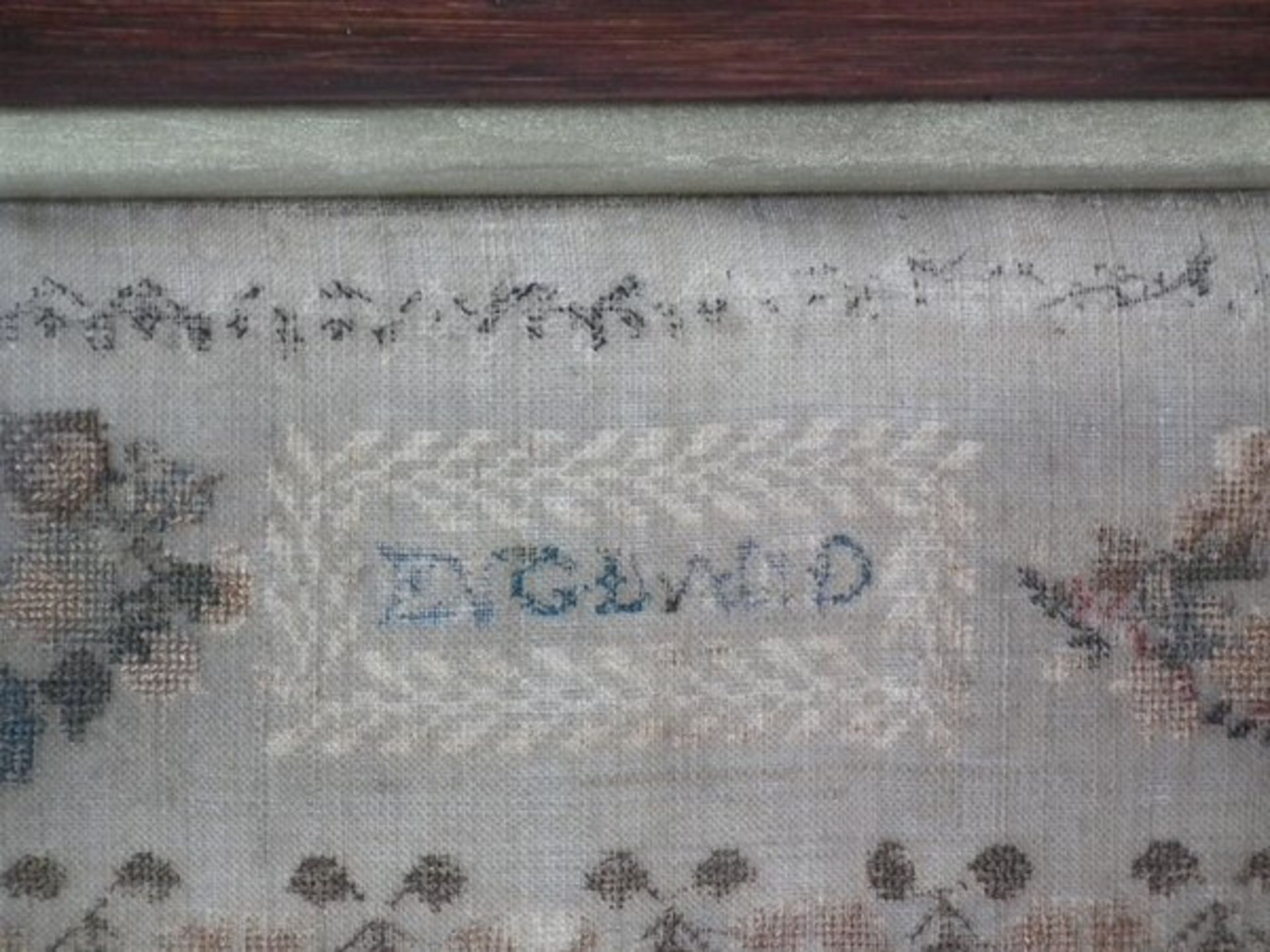 Antique Map Sampler, 1848, by Sarah Wilson - Image 6 of 9