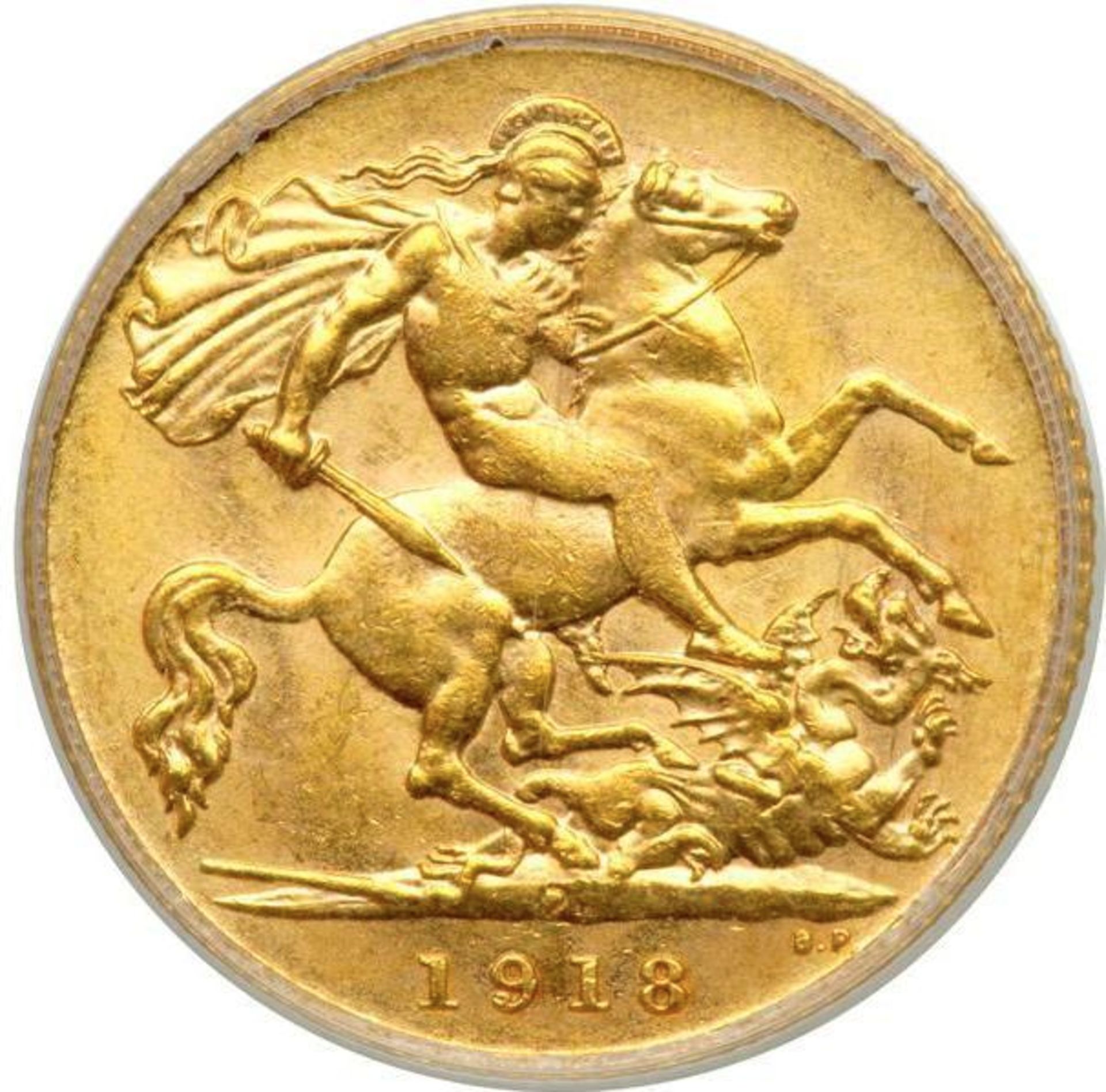 1918 - Half Sovereign - King George V - EXTREMELEY RARE - Valuation £12000 - £16000 - Image 3 of 3