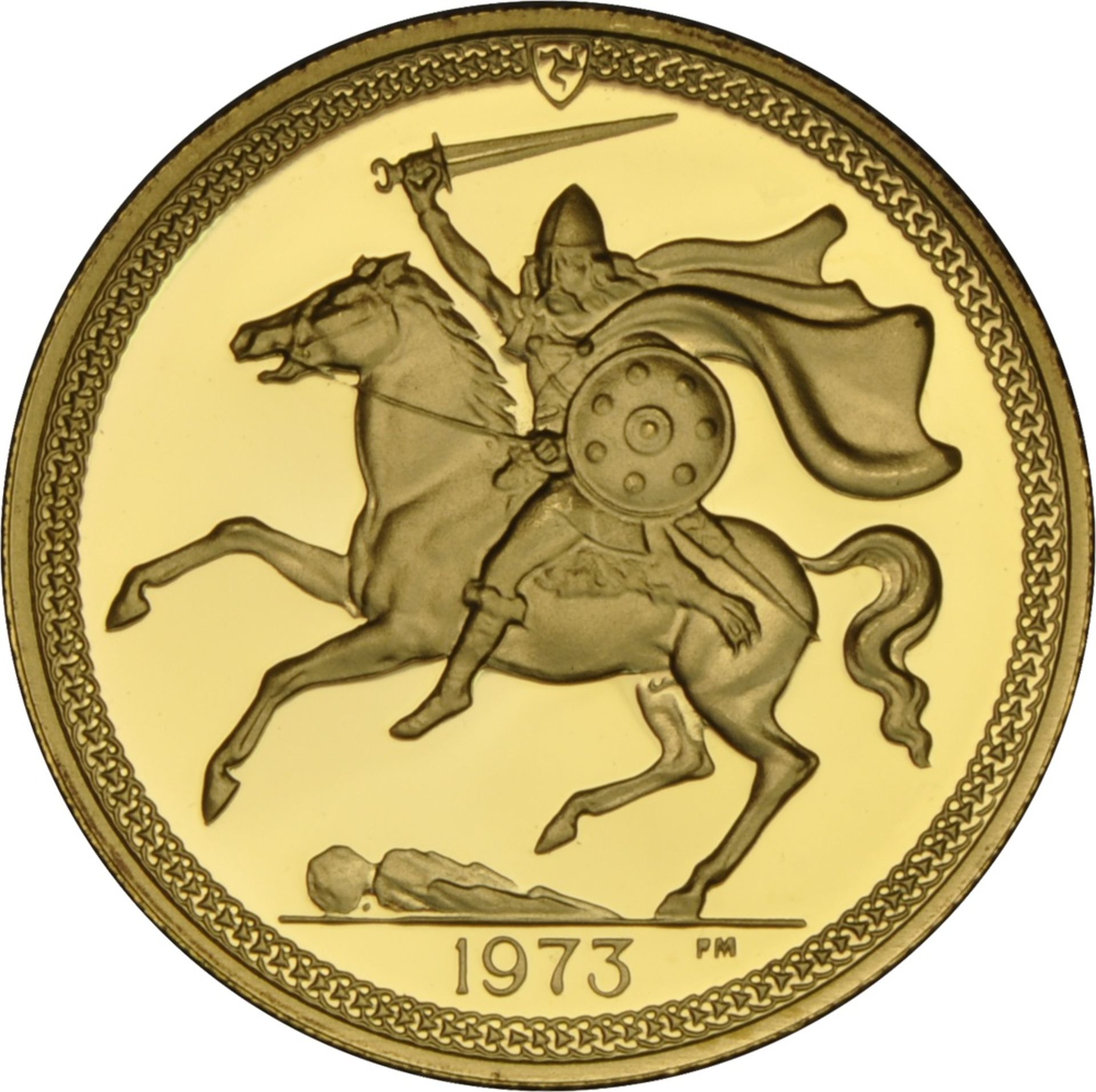 1973 Isle of Man, Elizabeth II, gold Sovereign - Image 2 of 2