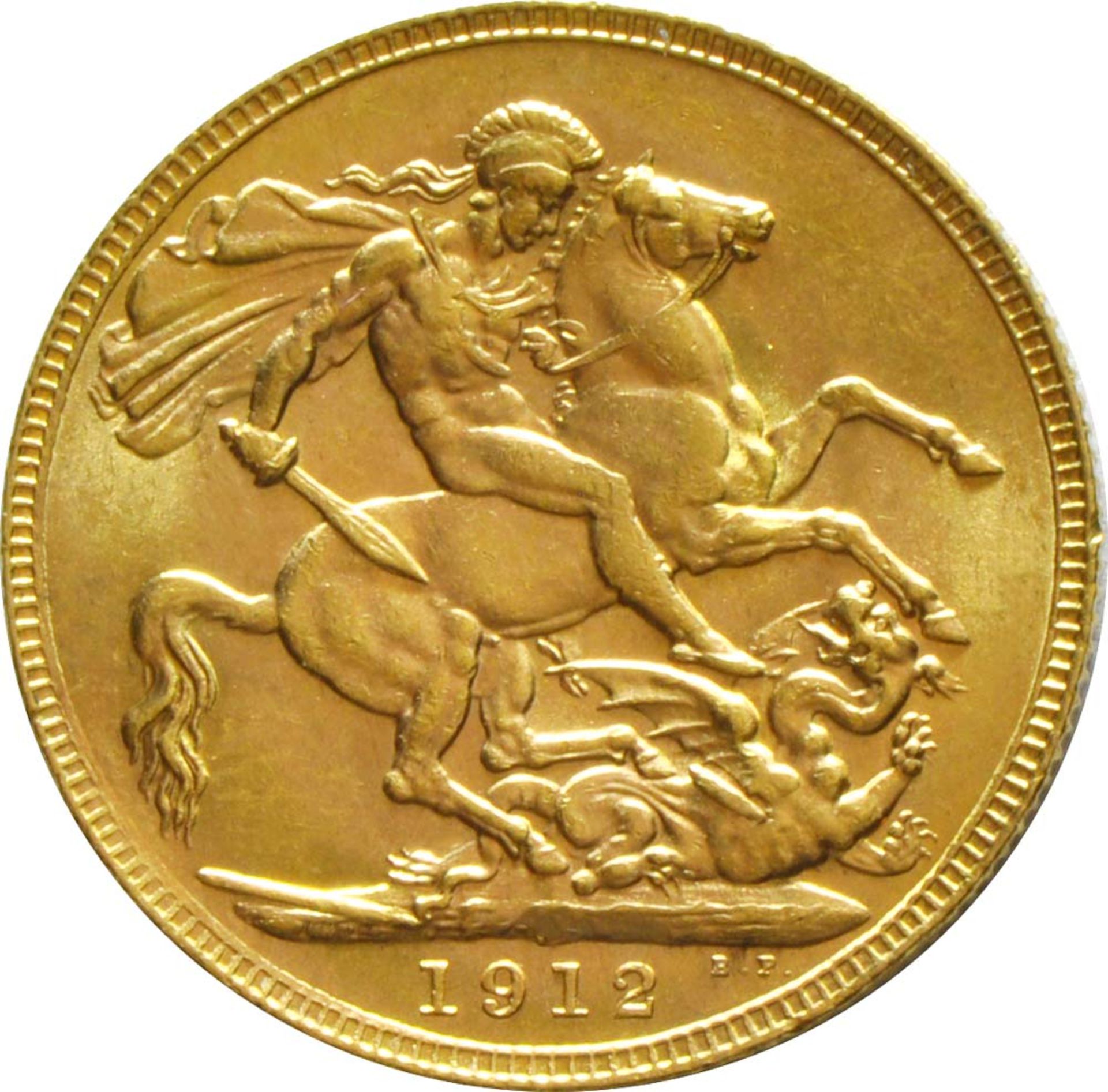 1912 - Gold Half Sovereign - King George V, London - F - Image 2 of 2