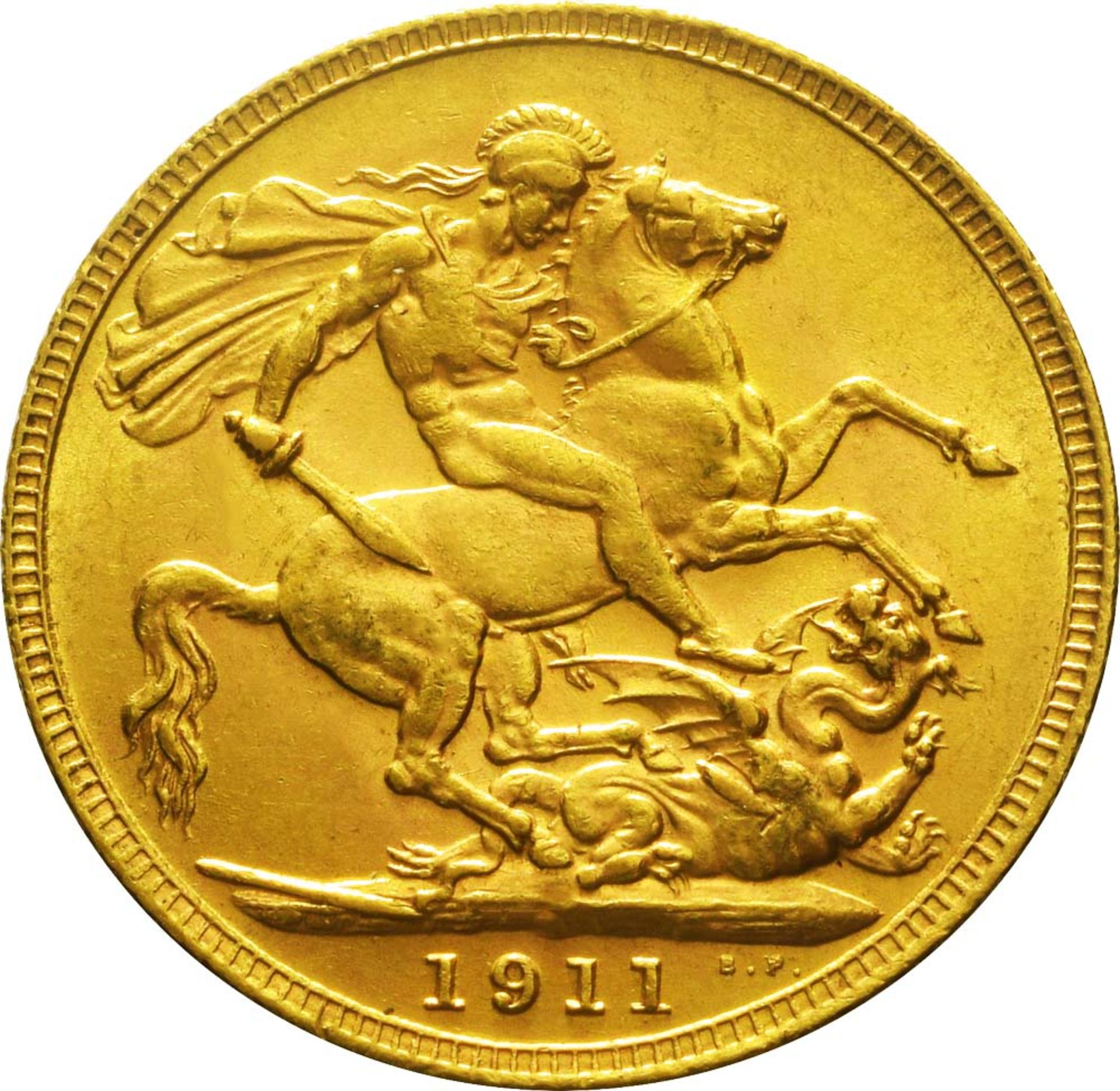 1911 - Gold Half Sovereign - King George V, London -1911 VF - Image 2 of 2