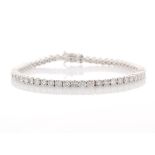 18ct White Gold Tennis Diamond Bracelet 7.10