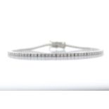 18ct White Gold Tennis Diamond Bracelet 1.11