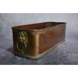 Copper Jardinere with Lion handles