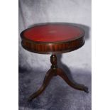 Small Mahogany French style drum table