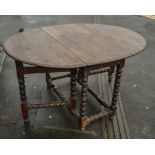 17Th Century Oak Drop-Leaf Table.