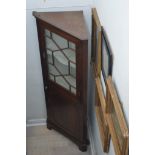 Georgian Style Flame Mahogany Corner Display Cabinet.