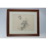 Original signed pencil sketch by Franklin White