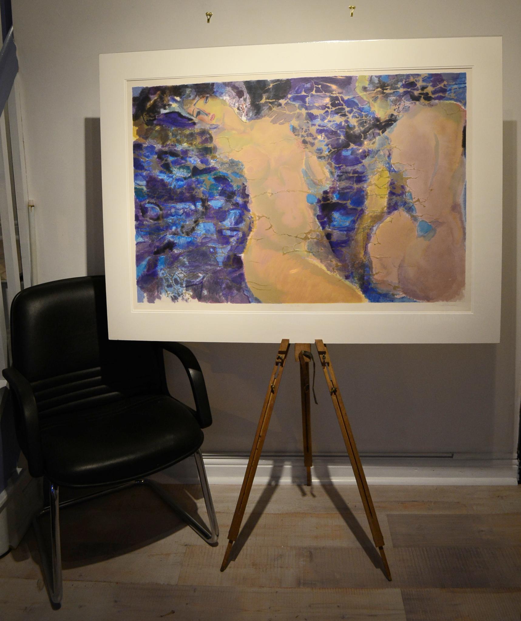 Large Signed Ltd edition Serigraph 'Blue Waters' by Quan Sun