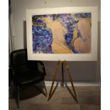 Large Signed Ltd edition Serigraph 'Blue Waters' by Quan Sun