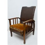 Edwardian Morris / Barbers Reclining Chair.