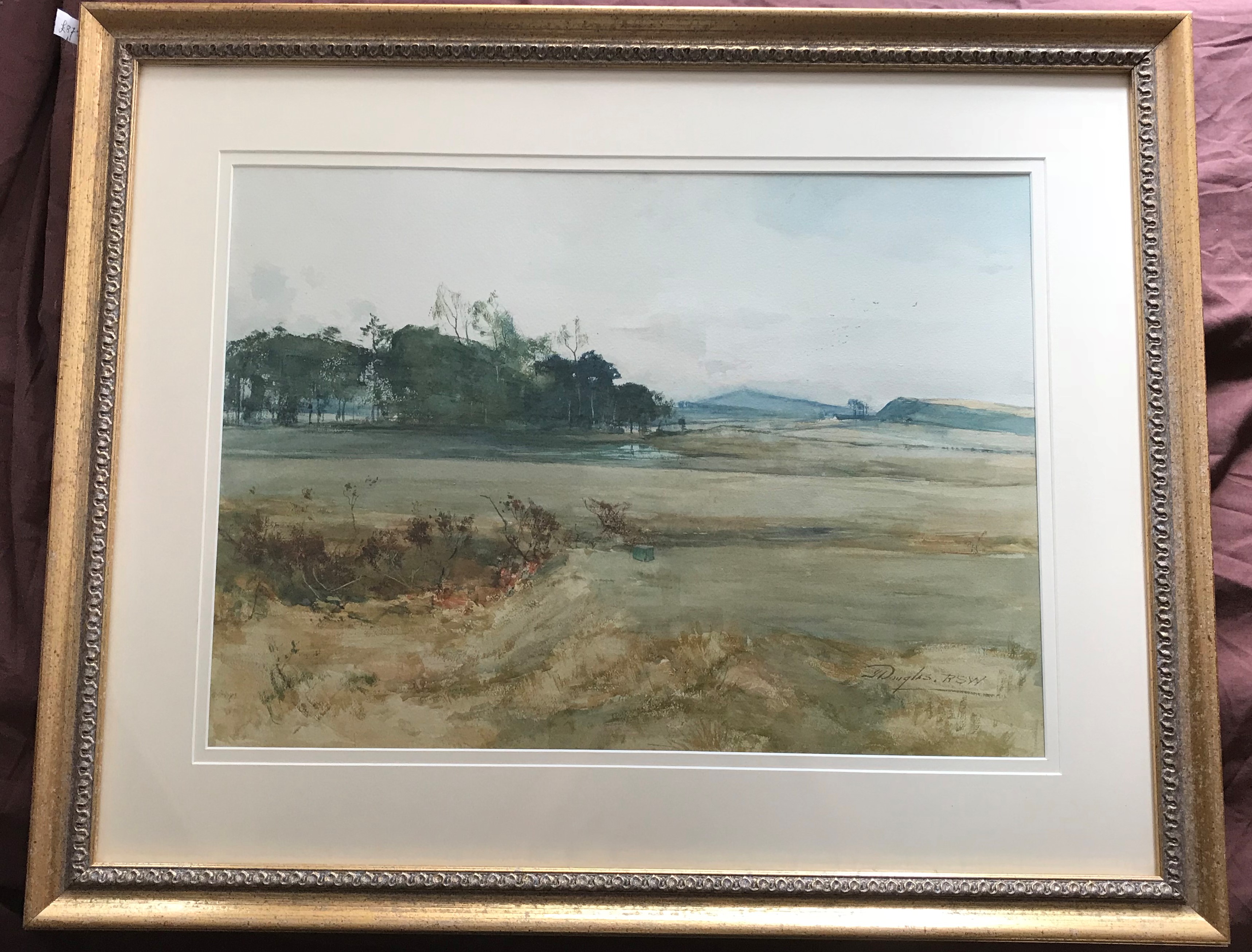 James Douglas RSW, North Berwick golf course watercolour - Image 3 of 3