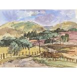 Winding road in the Grampians by Scottish artist Robert Hardie Condie RSW 1898-1981