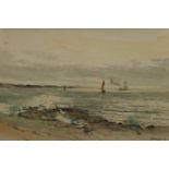 On The Clyde watercolour by Scottish artist James Morris 1857-1942 Exhibited R.S.A