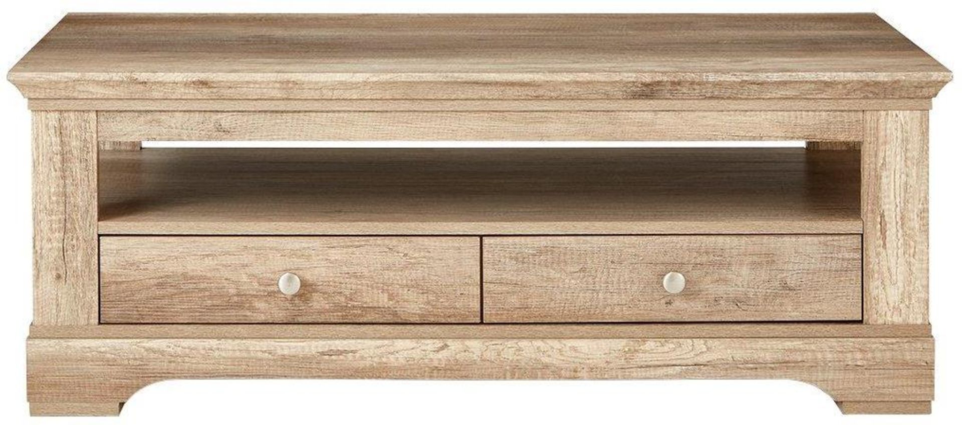 Boxed Item Ideal Home Wiltshire 2 Drawers Coffee Table [Oak] 44X115X57Cm Rrp:£250.0