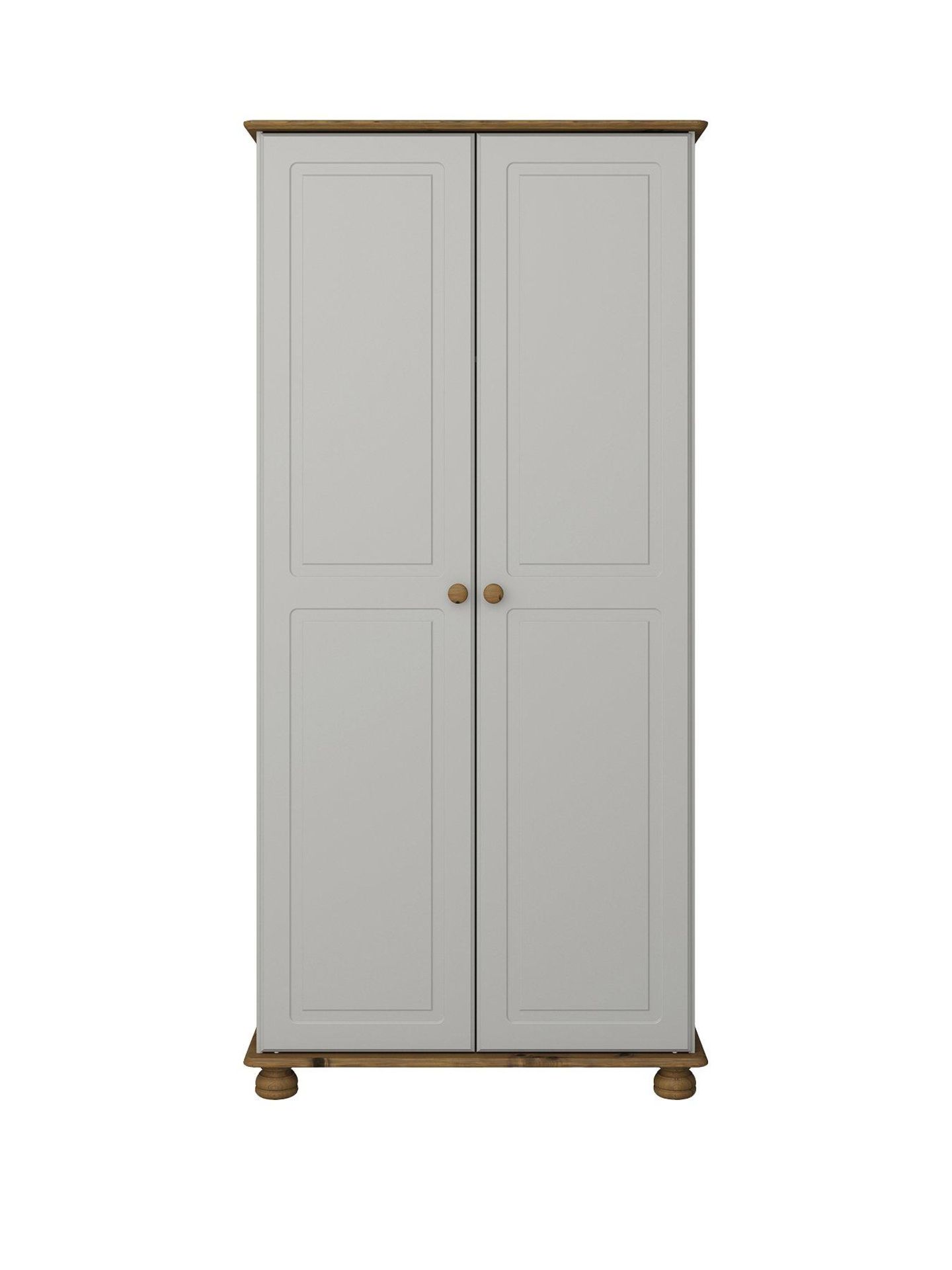 Boxed Item Richmond 2 Doors Wardrobe [Grey] 186X89X57Cm Rrp:£298.0