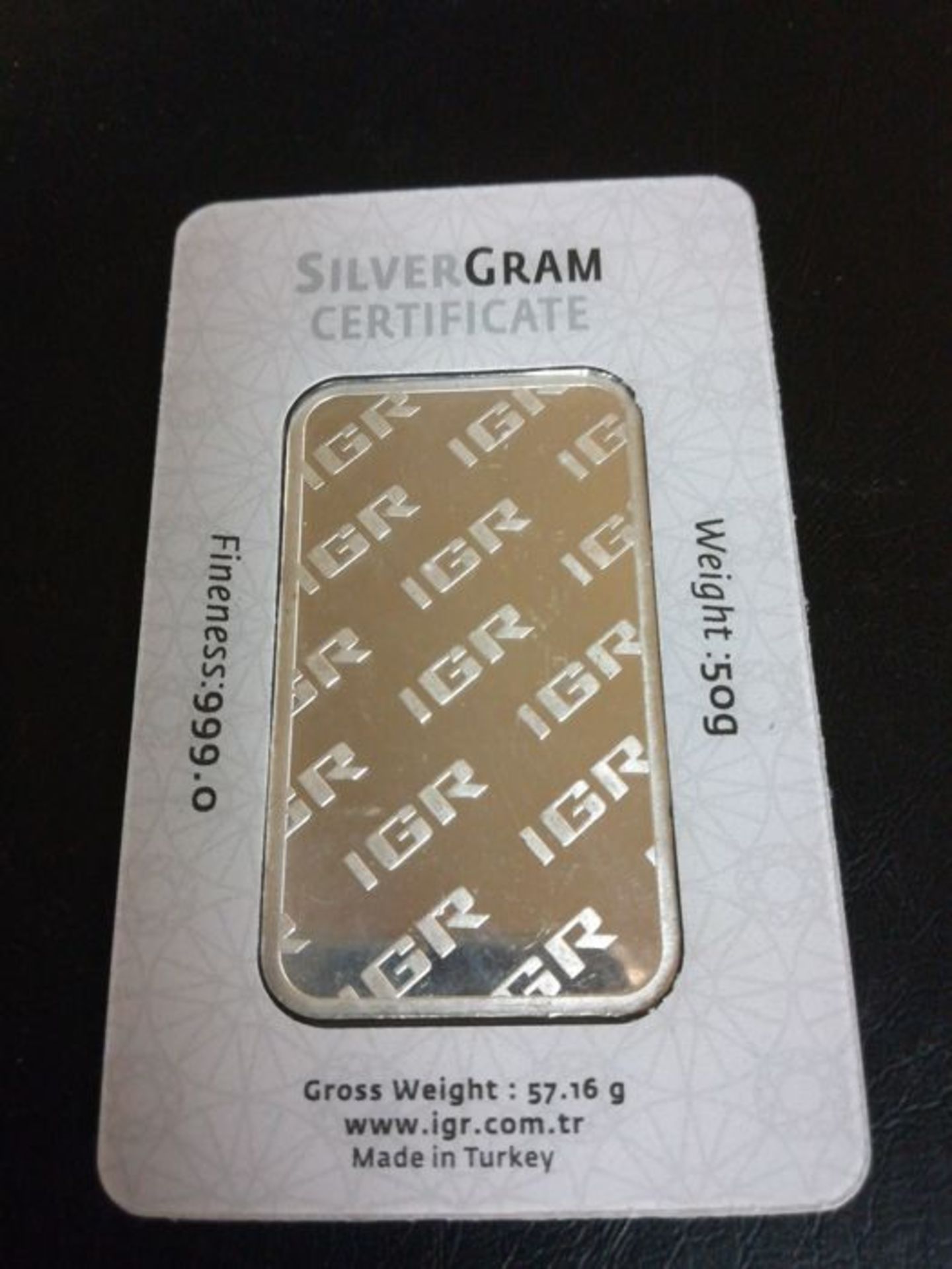 50 gr 99,9 % Silver Bullion (Sealed and Certified) - Image 2 of 2