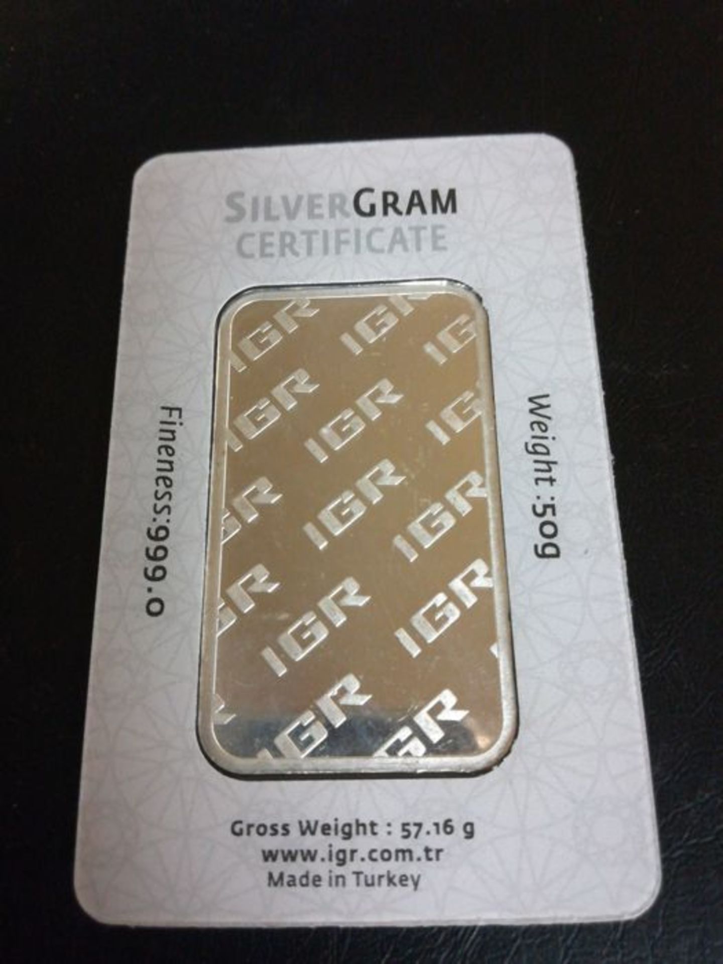 (3X) 50gr 99,9 % Silver Bullion (Sealed and Certified) - Image 3 of 3