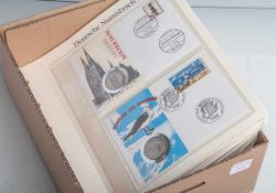 Deutsche Numisbriefe, 32 Stück, 5 DM: 100 Jahre Kölner Dom, Schützt die Nordsee, Lessing,100.