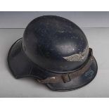 Reichsluftschutzbund Stahlhelm (Gladiator, 2. WK), schwarze original Lackierung m.