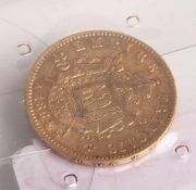 20 Francs, Frankreich, 1864, Napoleon III, Gold, sehr schön bis vorzüglich.