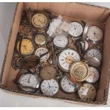 Konvolut von diversen alten Taschenuhren (19 Stück) plus div. Uhrenketten, versch.Materalien,