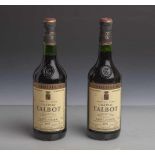 Zwei Flaschen Rotwein, Cordier, 1973, Chateau Talbot, Grand Cru Classe, Saint-Julien,Frankreich,