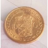 10 Gulden, Niederlande, 1913, Königin Wilhelmina (1890-1948), Gold 900/1000, 6,729 gr, DM.22,5 mm,