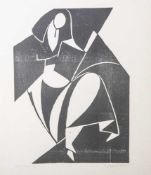 Gerhard, Adolf (1910-1975), "Lesende", 1965, Holzschnitt, li. u. numm. u. bez. "15/50Lesende", re.