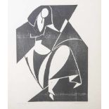 Gerhard, Adolf (1910-1975), "Lesende", 1965, Holzschnitt, li. u. numm. u. bez. "15/50Lesende", re.