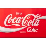 Werbetafel "Coca-Cola", Kunststoff, neuzeitl. Ca. 42,5 x 63 cm.