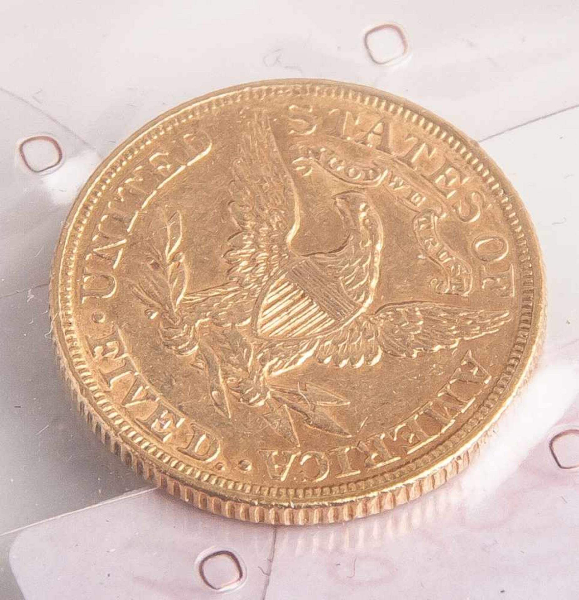 5 Dollar, USA, Coronet Head, 1894, Gold 900/1000, 8,36 gr., DM. 21,6 mm.